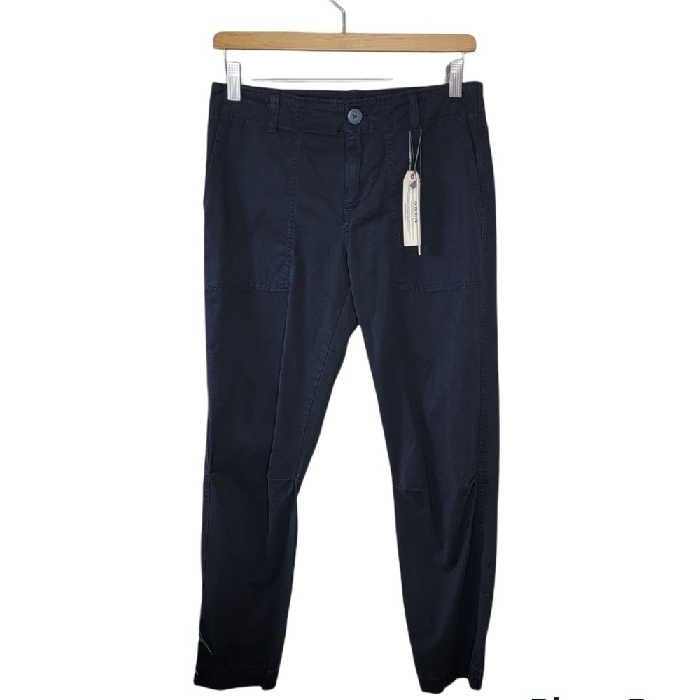 NWT Sanctuary Black Formation Cropped Khaki Pants Size 25 Slim Straight Fit